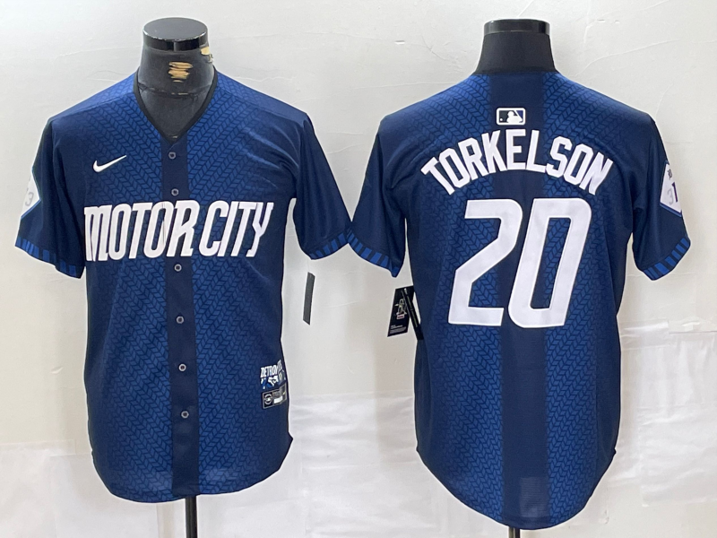 Men's Detroit Tigers Spencer Torkelson #20 Navy 2024 City Connect Limited Jersey